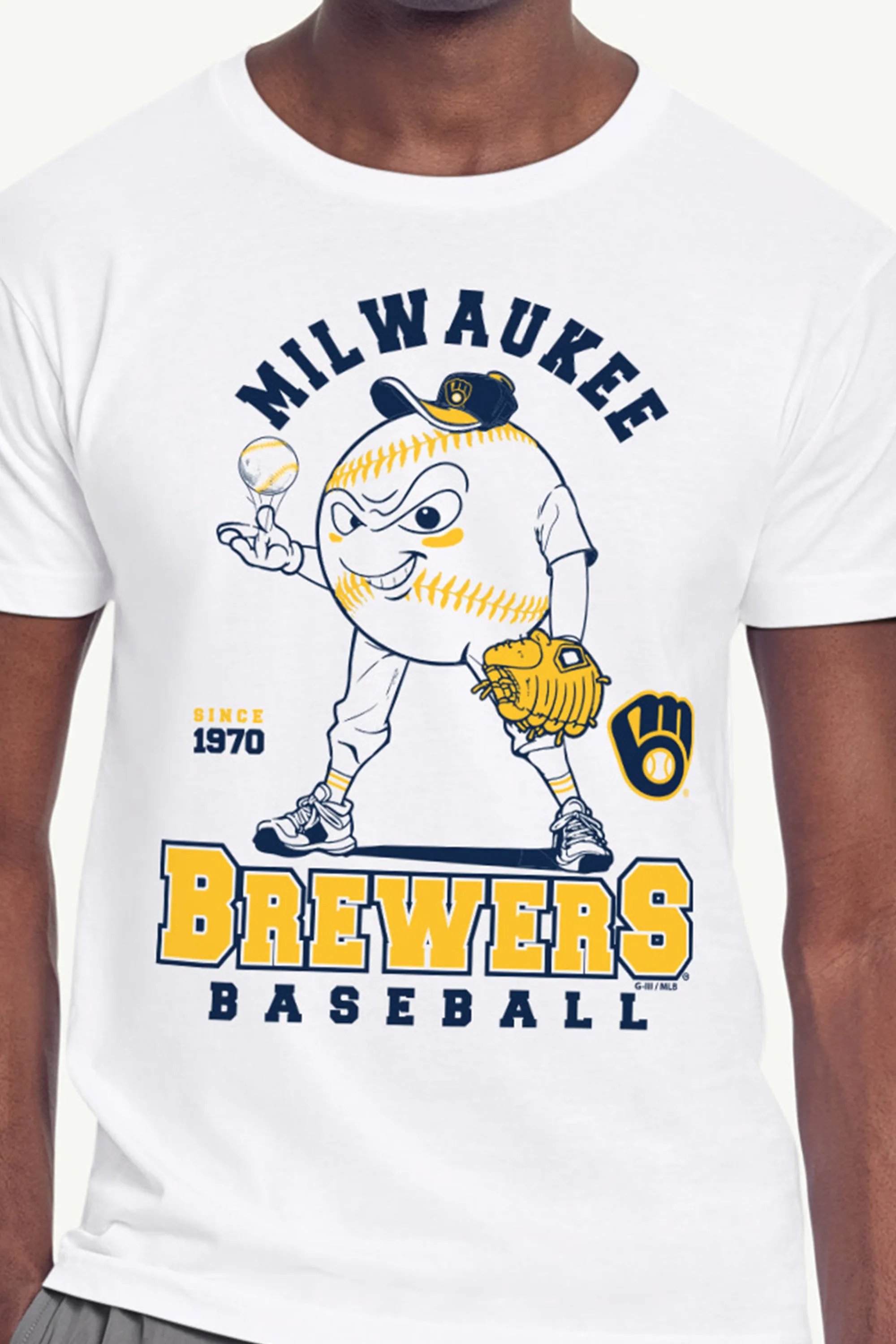 MENS MILWAUKEE BREWERS BASEBALL CHARACTER SHORT SLEEVE T SHIRT sold by Starter product image thumbnail 2