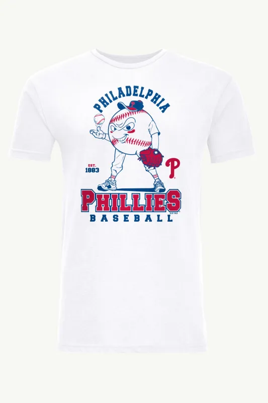 MENS PHILADELPHIA PHILLIES BASEBALL CHARACTER SHORT SLEEVE T SHIRT made by Starter