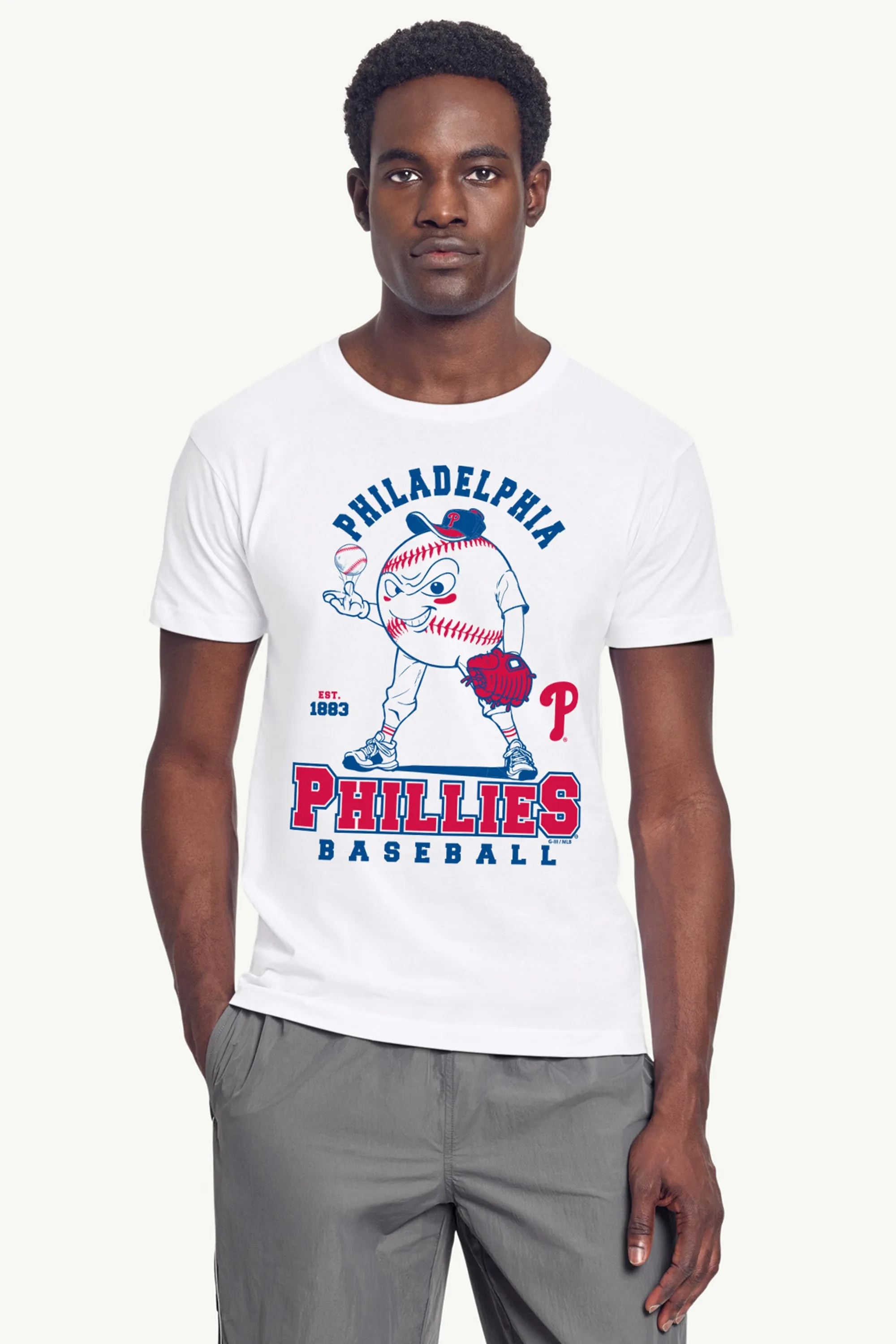 MENS PHILADELPHIA PHILLIES BASEBALL CHARACTER SHORT SLEEVE T SHIRT sold by Starter product image thumbnail 3