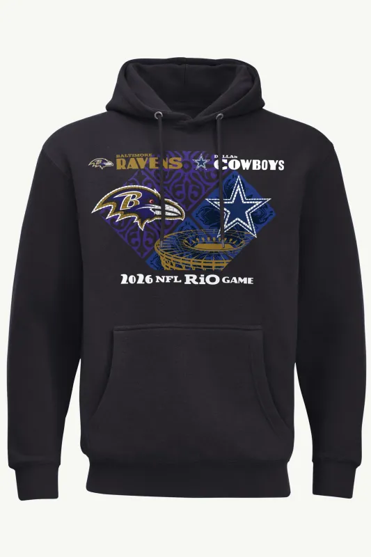 MENS BALTIMORE RAVENS VS. DALLAS COWBOYS RIO MATCHUP HOODIE made by Starter