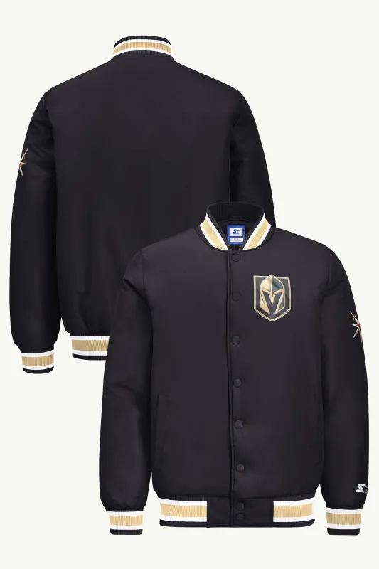 MENS VEGAS GOLDEN KNIGHTS GAME DAY SATIN VARSITY JACKET made by Starter