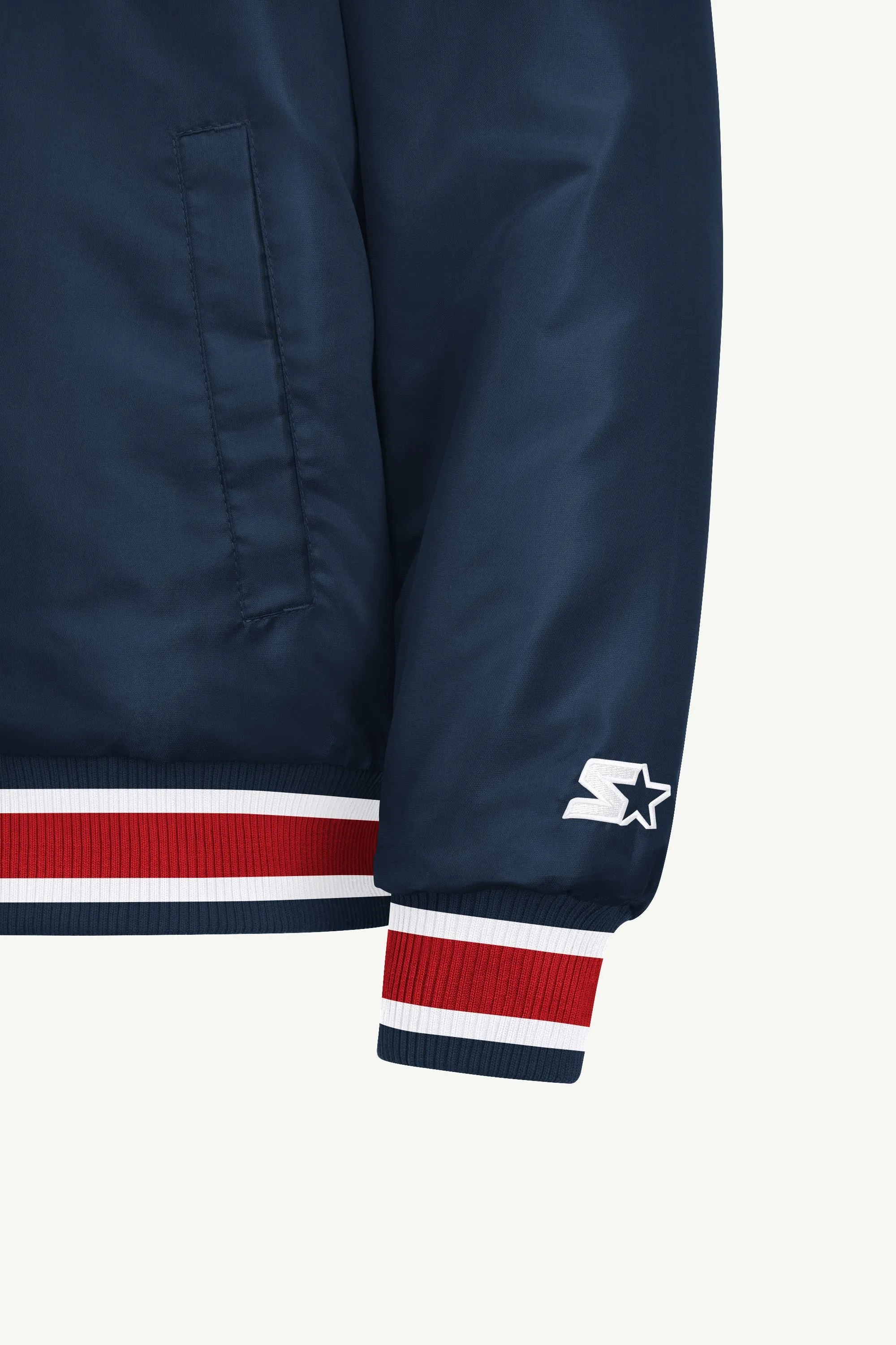 MENS WASHINGTON WIZARDS ACROSS SATIN VARSITY JACKET sold by Starter product image thumbnail 5