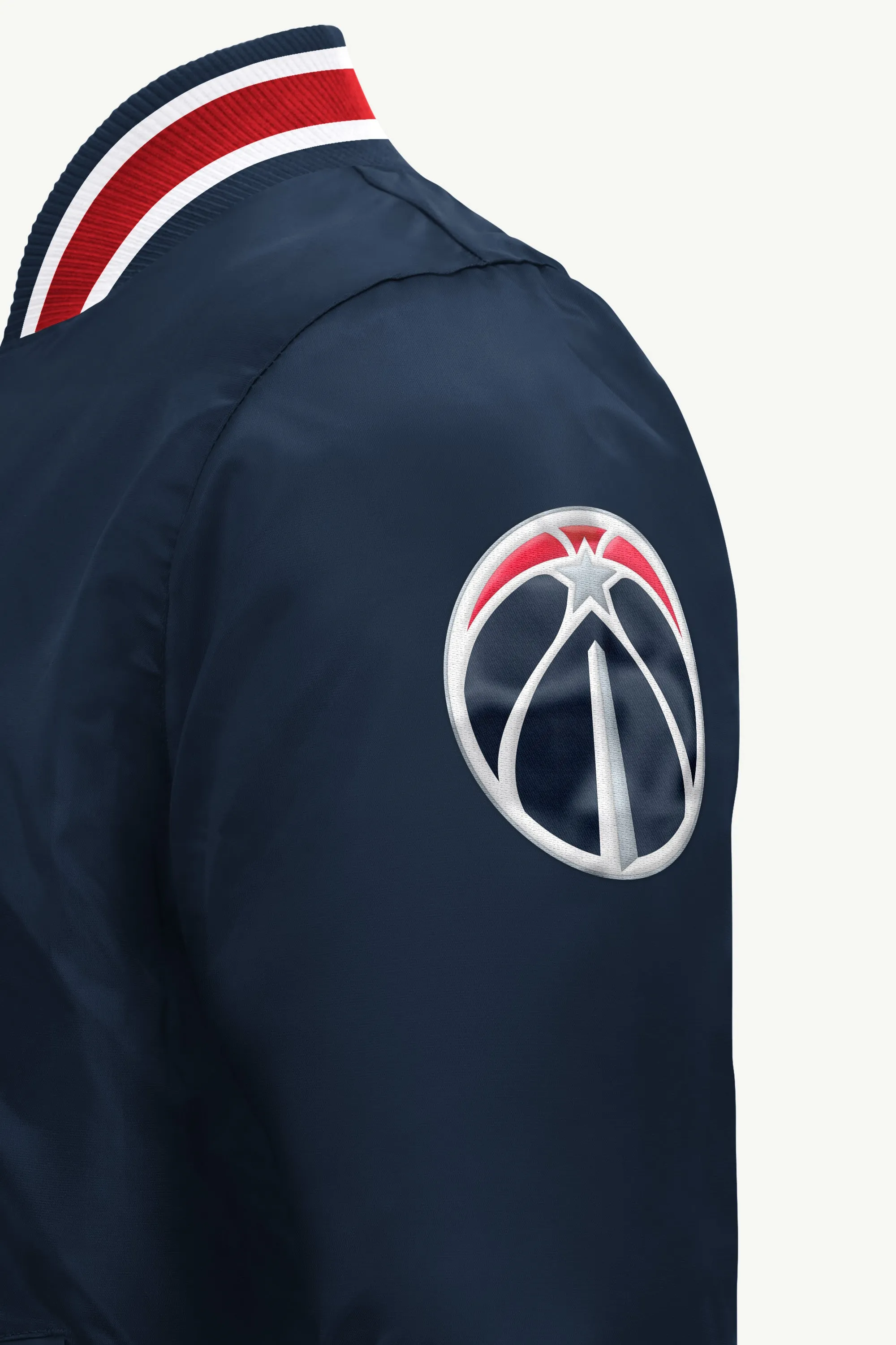 MENS WASHINGTON WIZARDS ACROSS SATIN VARSITY JACKET sold by Starter product image thumbnail 4