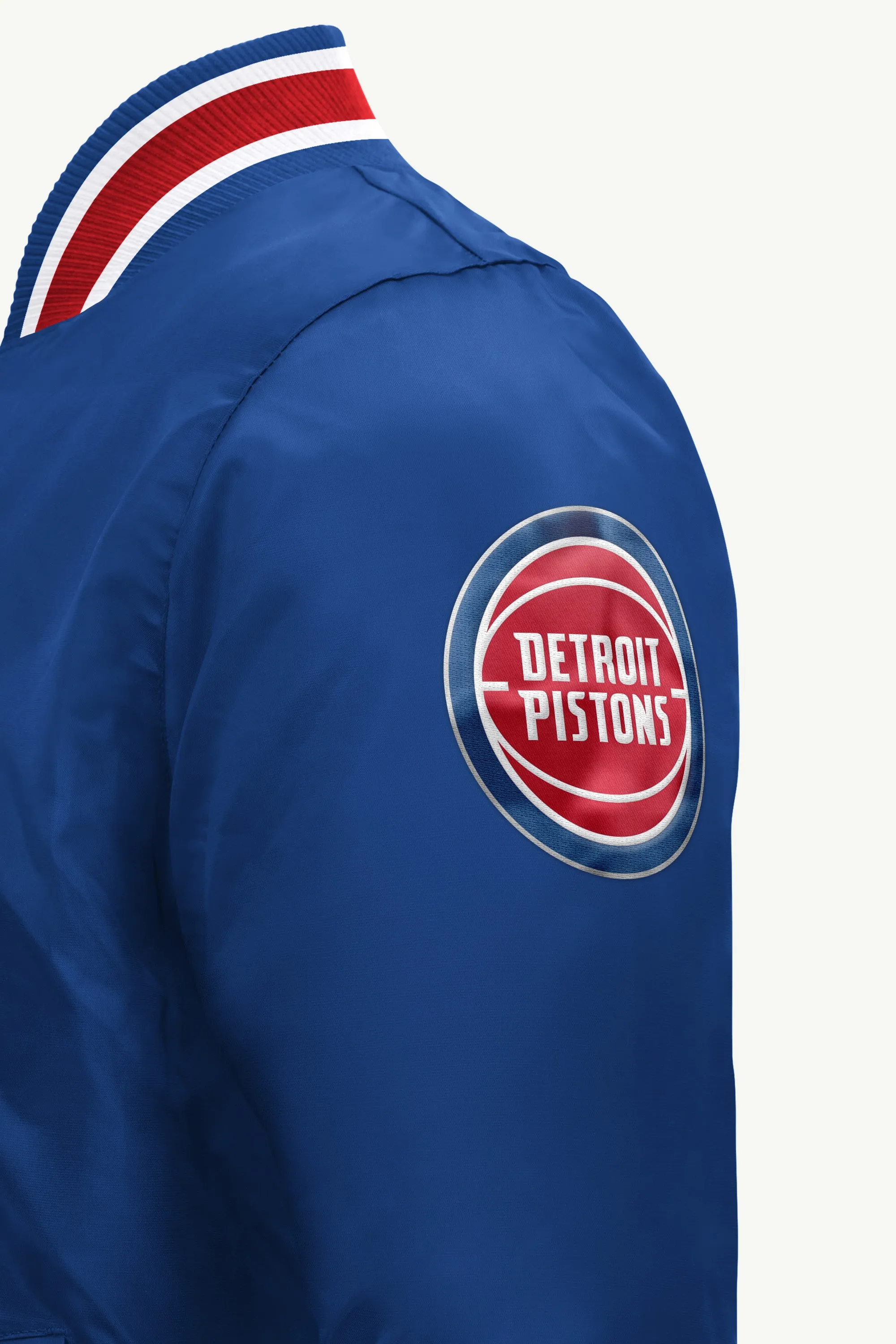 MENS DETROIT PISTONS ACROSS SATIN VARSITY JACKET sold by Starter product image thumbnail 4