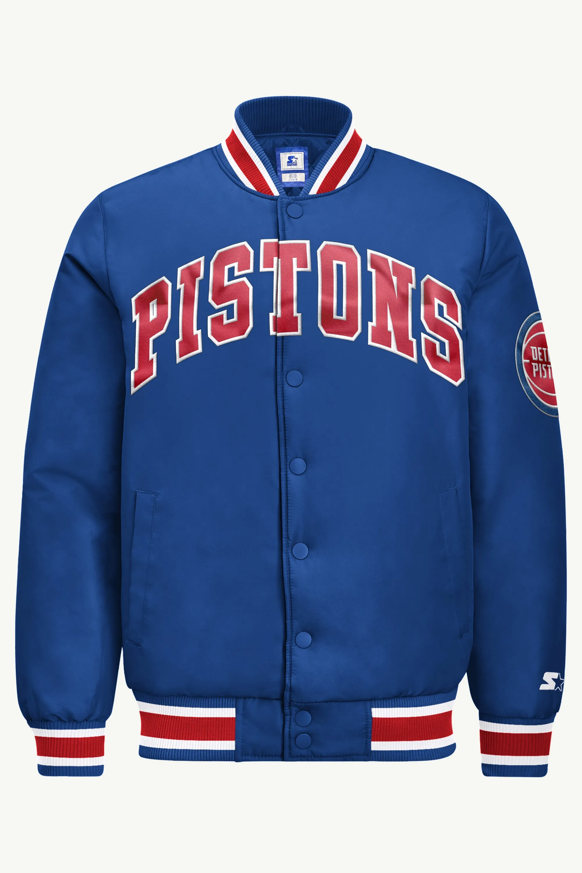 MENS DETROIT PISTONS ACROSS SATIN VARSITY JACKET sold by Starter product image thumbnail 2