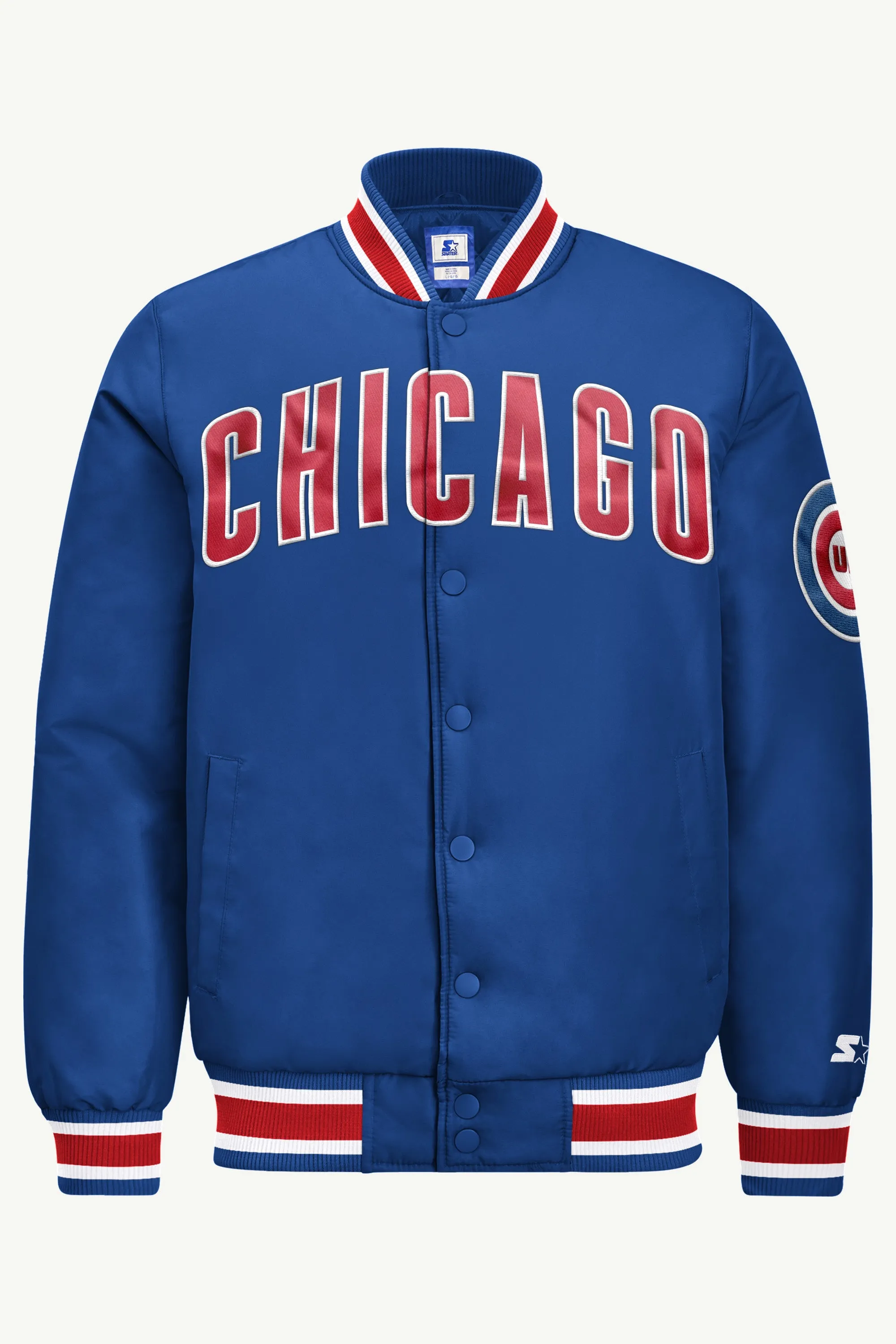 MENS CHICAGO CUBS ACROSS SATIN VARSITY JACKET sold by Starter product image thumbnail 2
