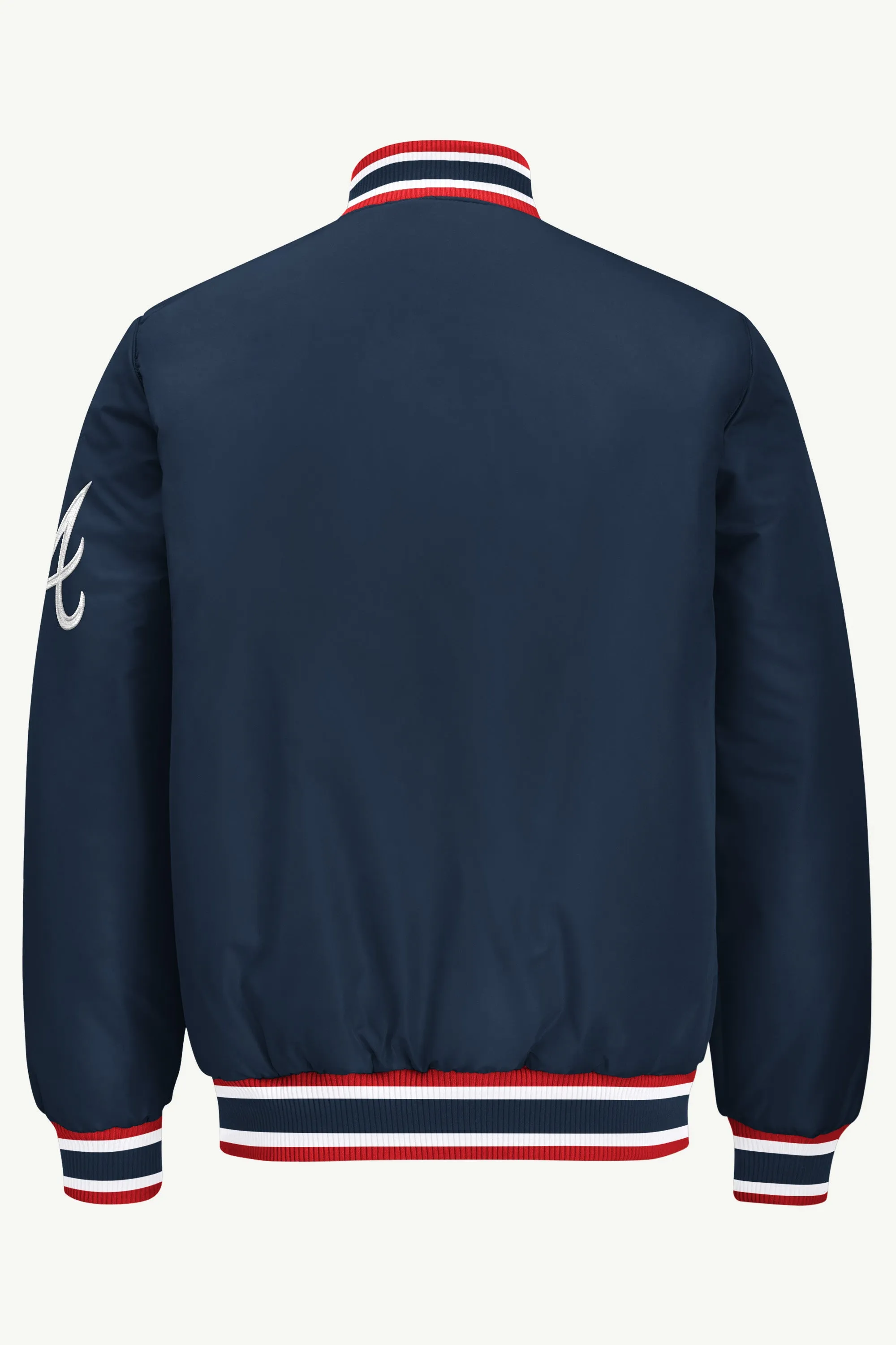MENS ATLANTA BRAVES ACROSS SATIN VARSITY JACKET sold by Starter product image thumbnail 3