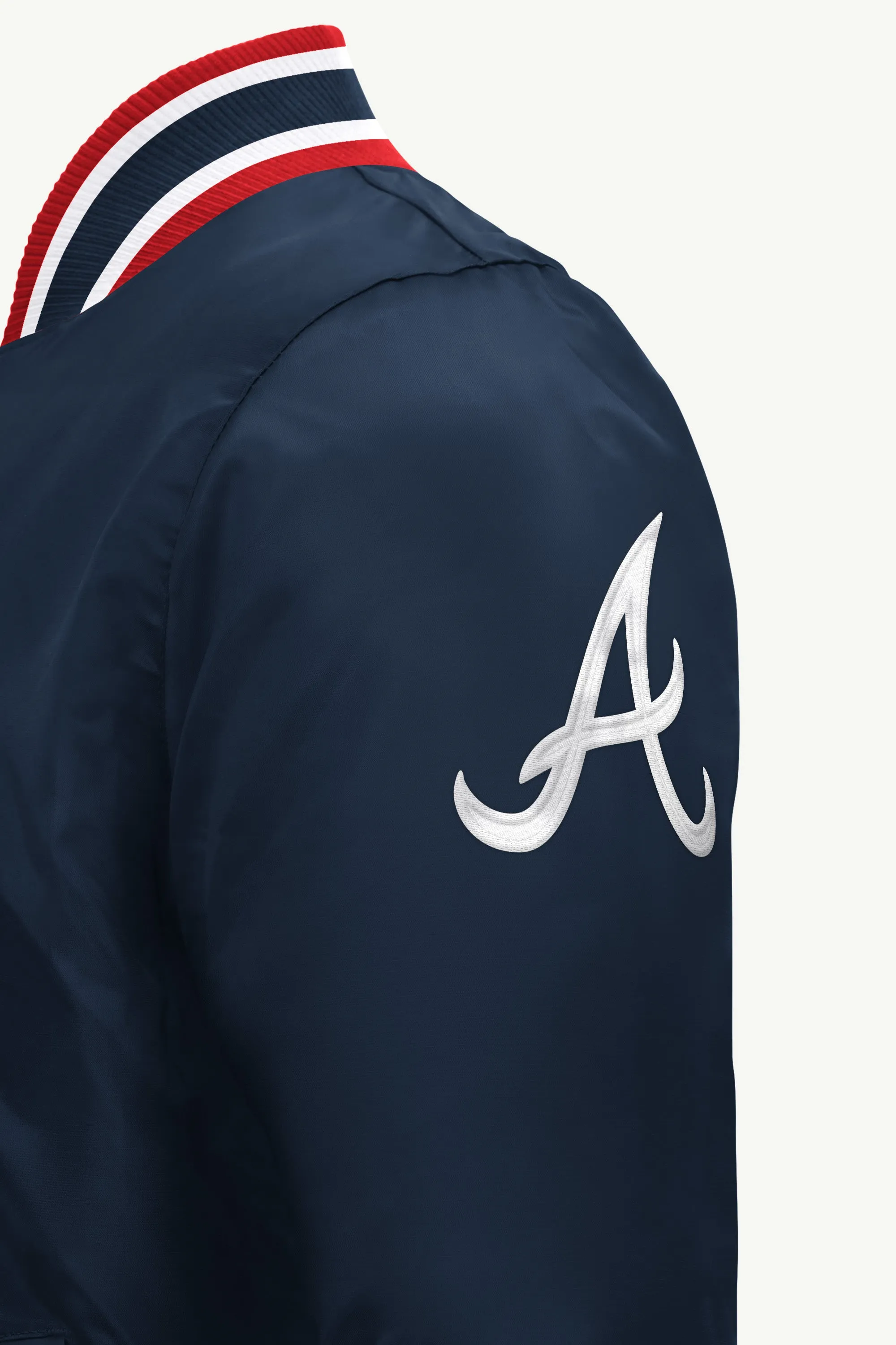MENS ATLANTA BRAVES ACROSS SATIN VARSITY JACKET sold by Starter product image thumbnail 4