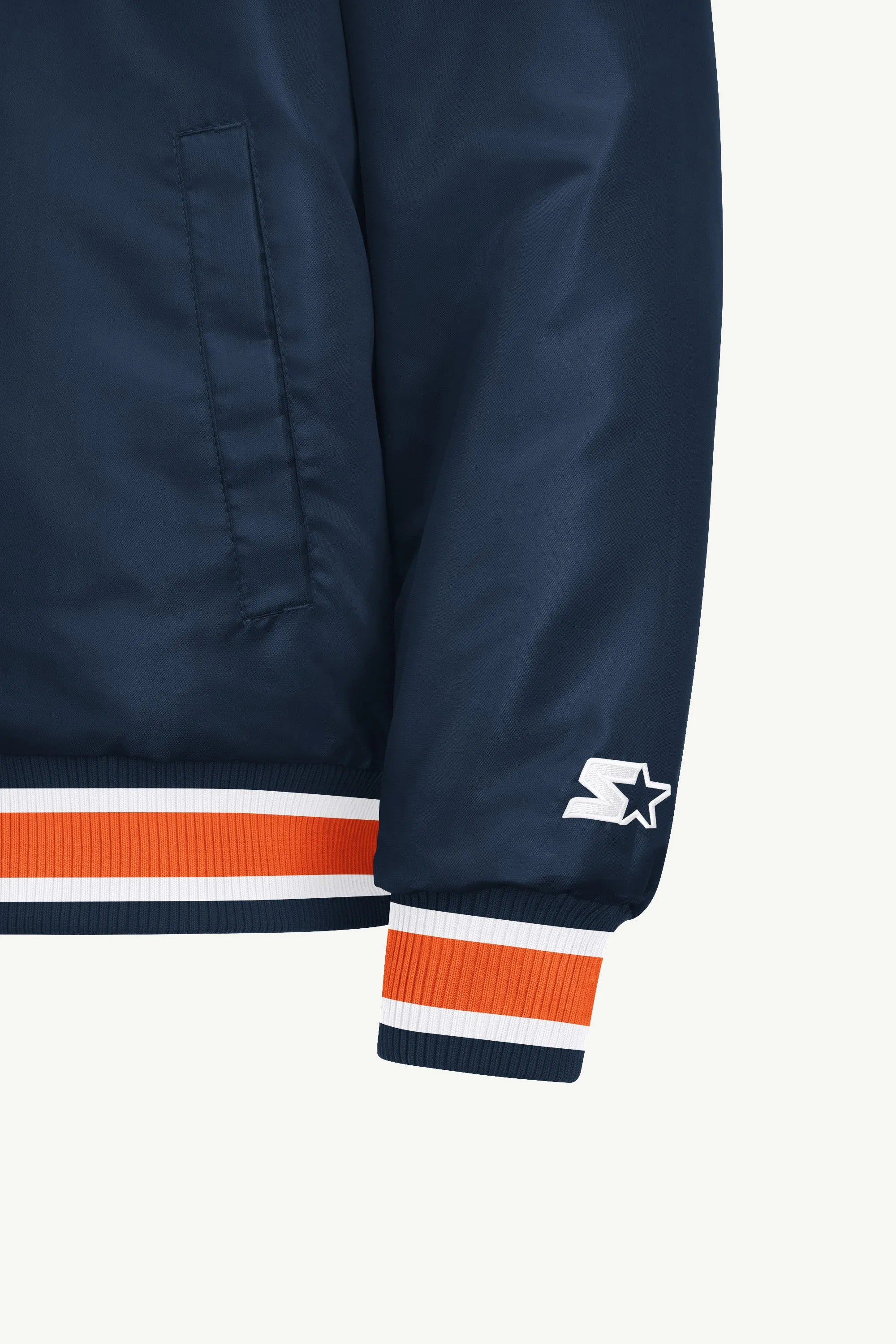 MENS DETROIT TIGERS ACROSS SATIN VARSITY JACKET sold by Starter product image thumbnail 5