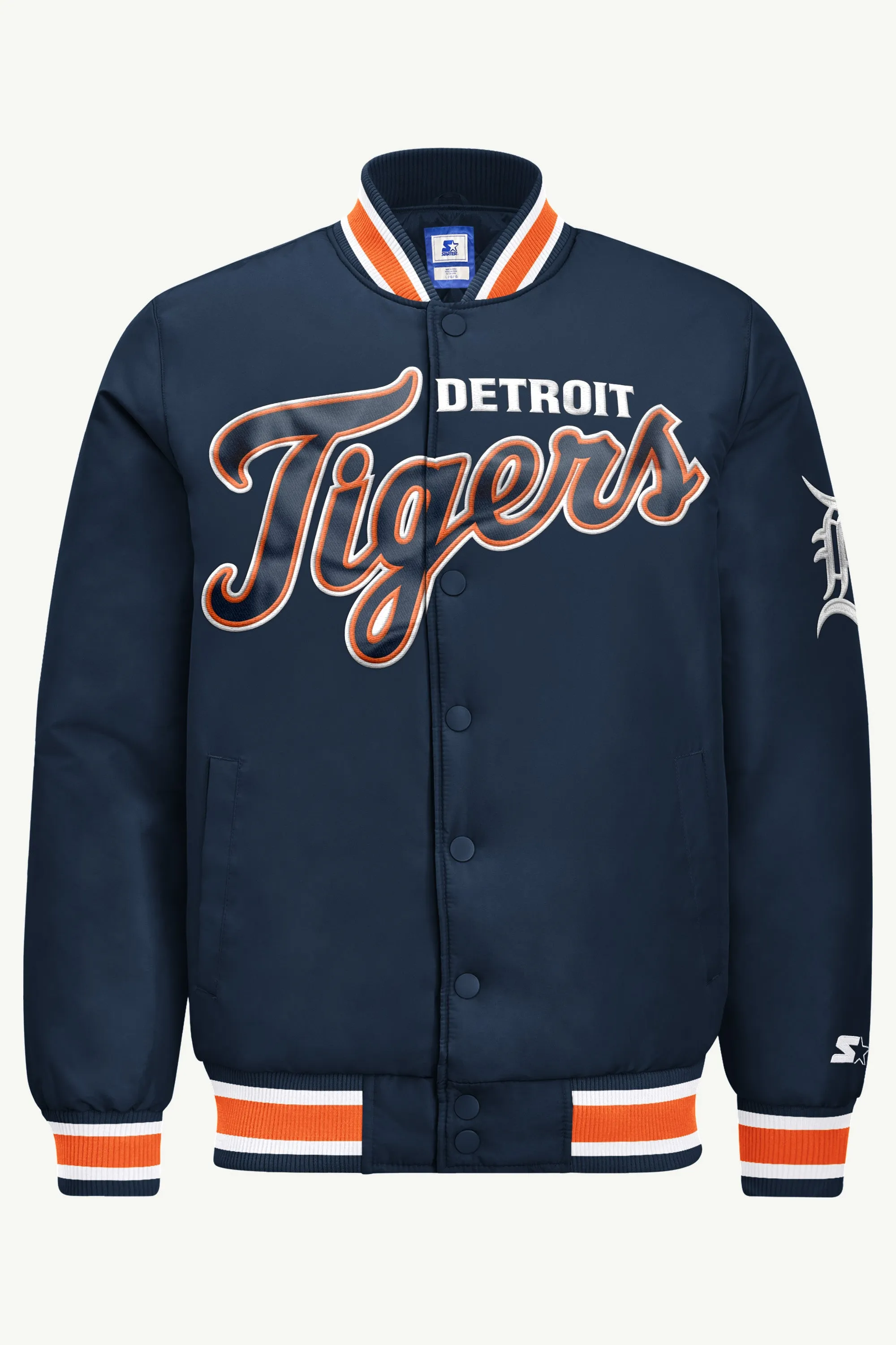 MENS DETROIT TIGERS ACROSS SATIN VARSITY JACKET sold by Starter product image thumbnail 2