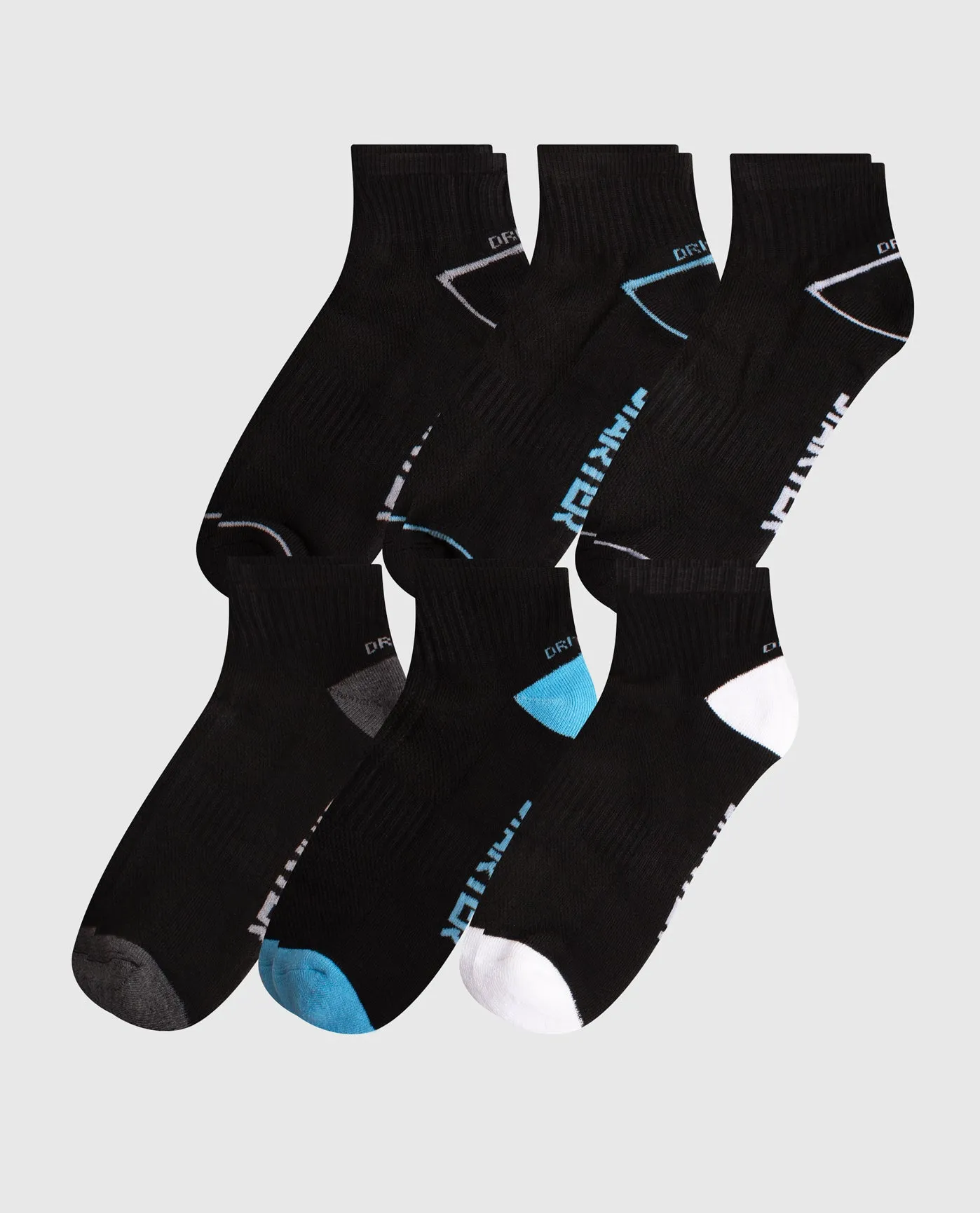 Starting Point Socks Starter Half Cushion Quarter Socks - 6 Pairs | Parallel