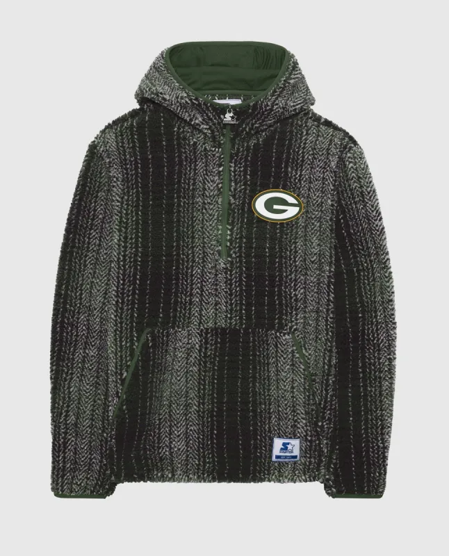Green Bay Packers Gus Plaid Sherpa Pullover Jacket sold by Starter