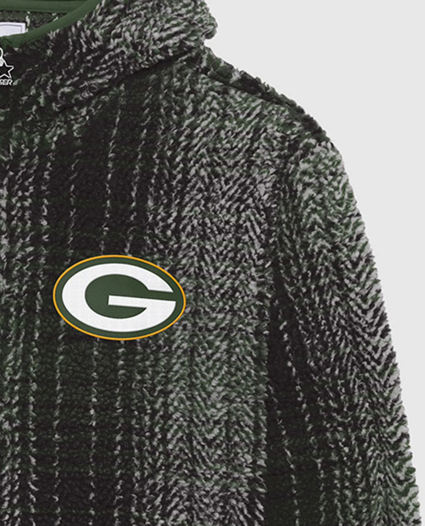 Green Bay Packers Gus Plaid Sherpa Pullover Jacket sold by Starter product image thumbnail 2
