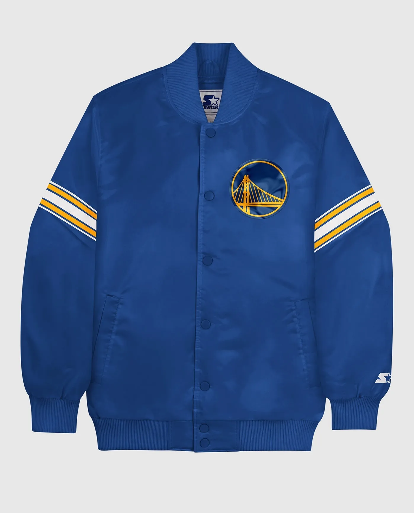 Golden State Warriors Varsity Satin Full-Snap Jacket sold by Starter