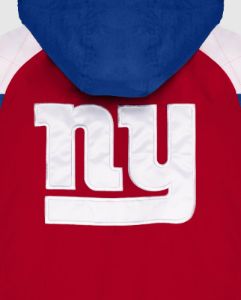 New York Giants Hooded Nylon Half-Zip Jacket sold by Starter