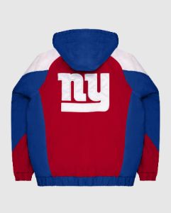 New York Giants Hooded Nylon Half-Zip Jacket sold by Starter