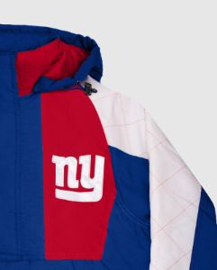 New York Giants Hooded Nylon Half-Zip Jacket sold by Starter