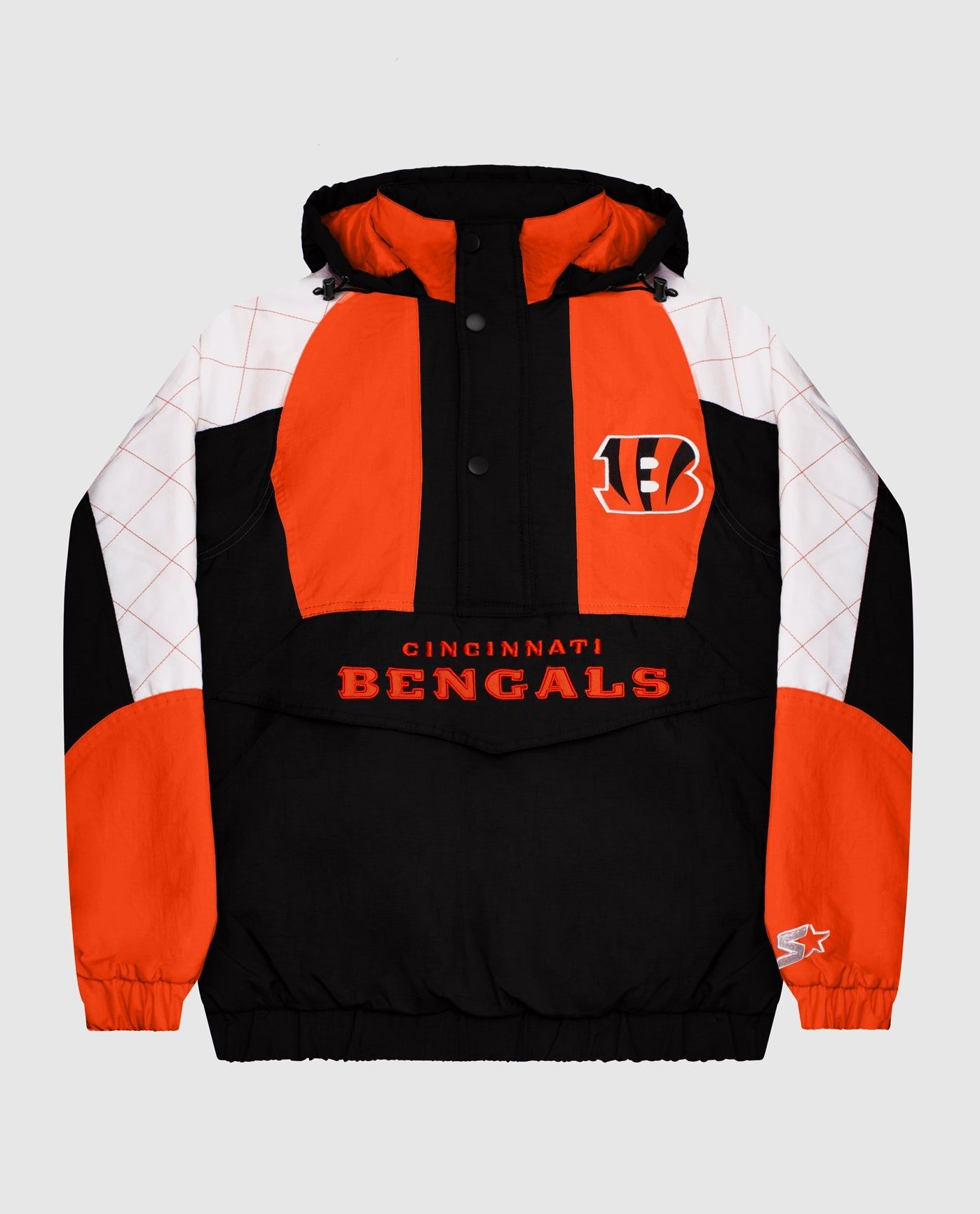 Cincinnati Bengals Hooded Nylon Half-Zip Jacket sold by Starter
