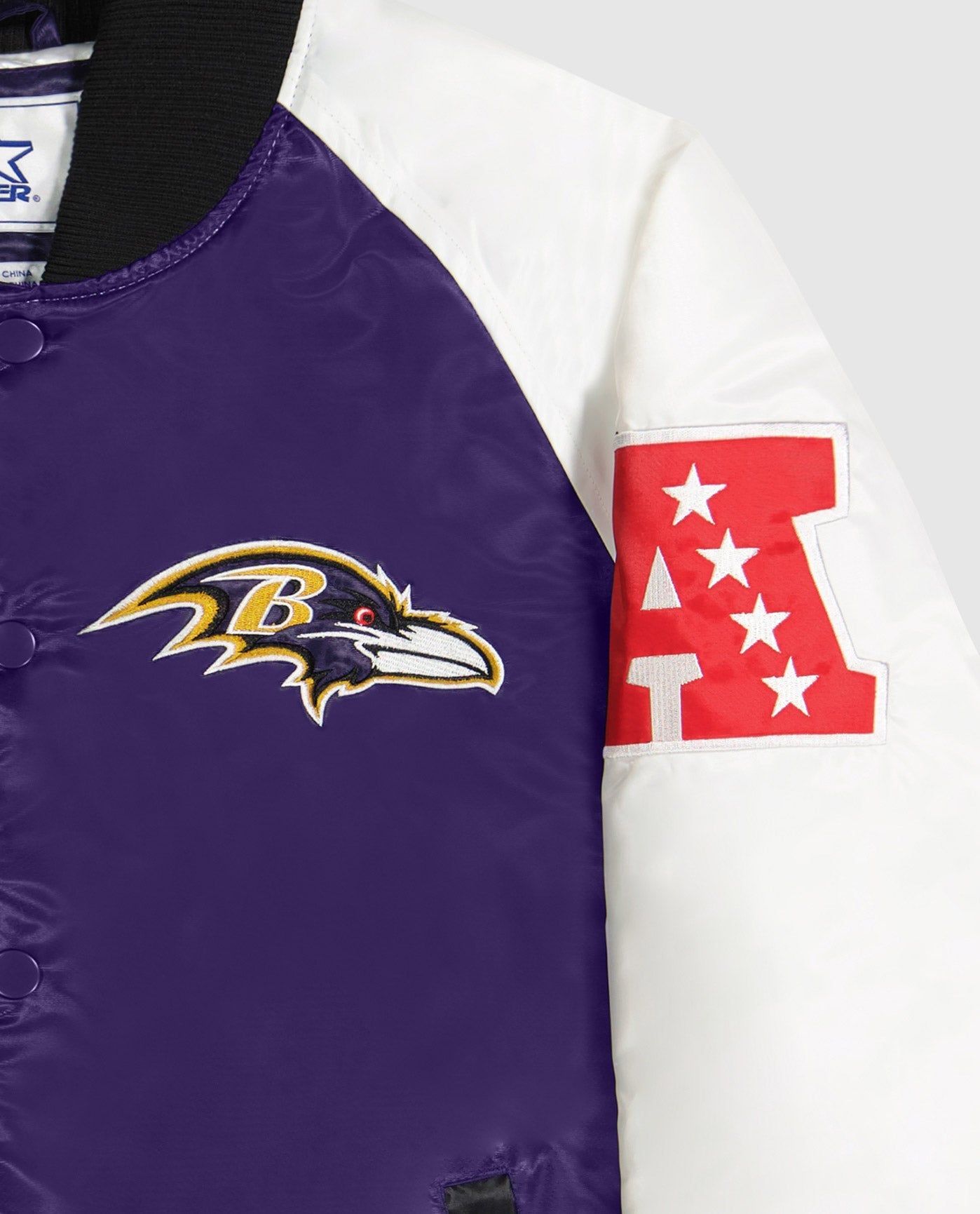 Baltimore Ravens Varsity Satin Full-Snap Jacket sold by Starter product image thumbnail 2