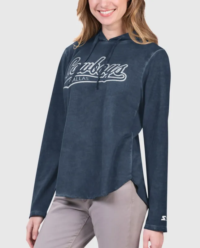 Women's Dallas Cowboys Wishbone Long Sleeve Hooded Shirt sold by Starter