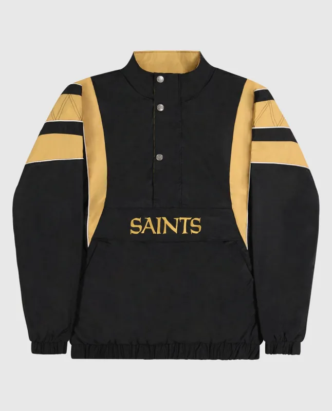 New Orleans Saints Pullover Half-Zip Jacket made by Starter