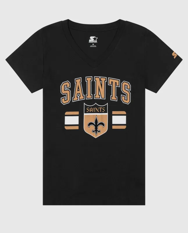 Women's New Orleans Saints Touchdown V-Neck Shirt sold by Starter