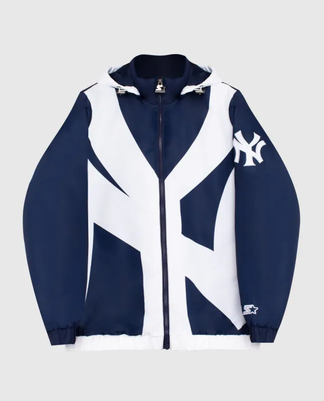 New York Yankees Hooded Nylon Full-Zip Jacket sold by Starter