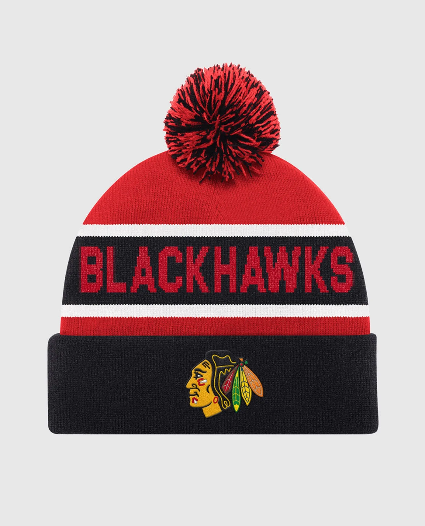 Chicago Blackhawks Pom Beanie sold by Starter