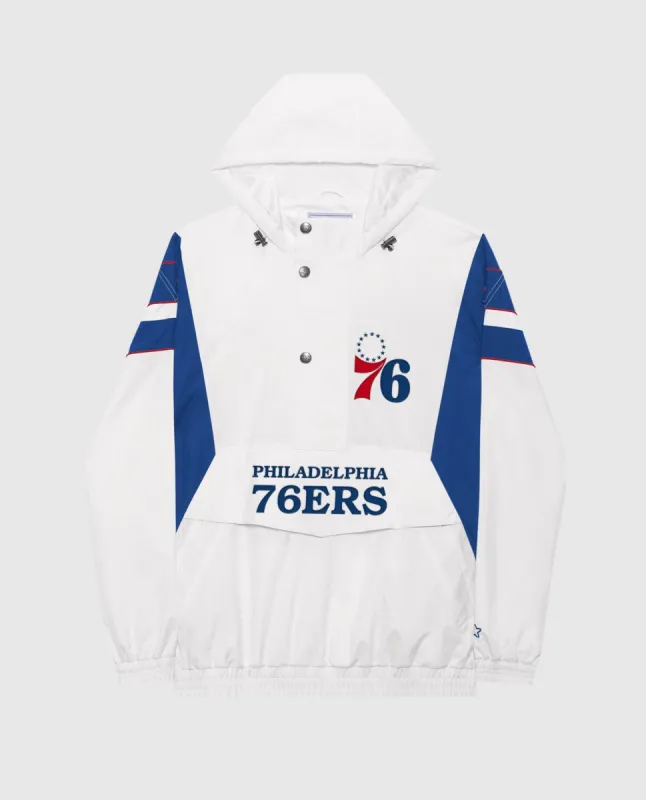 Philadelphia 76ers Home Team Half-Zip Jacket sold by Starter