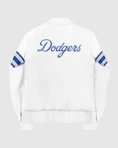 Women's Los Angeles Dodgers Varsity Satin Full-Snap Jacket sold by Starter