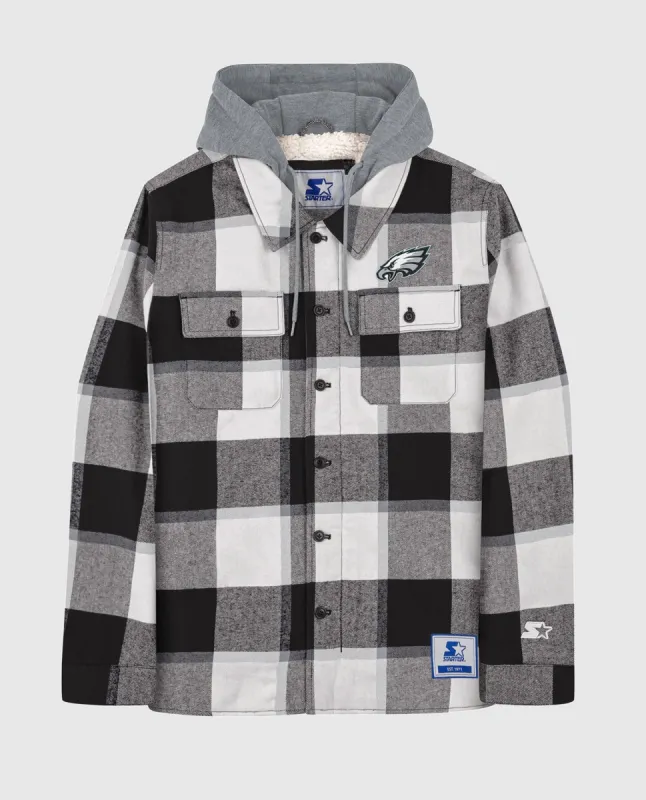 Philadelphia Eagles The Big Joe Sherpa Lined Plaid Jacket sold by Starter