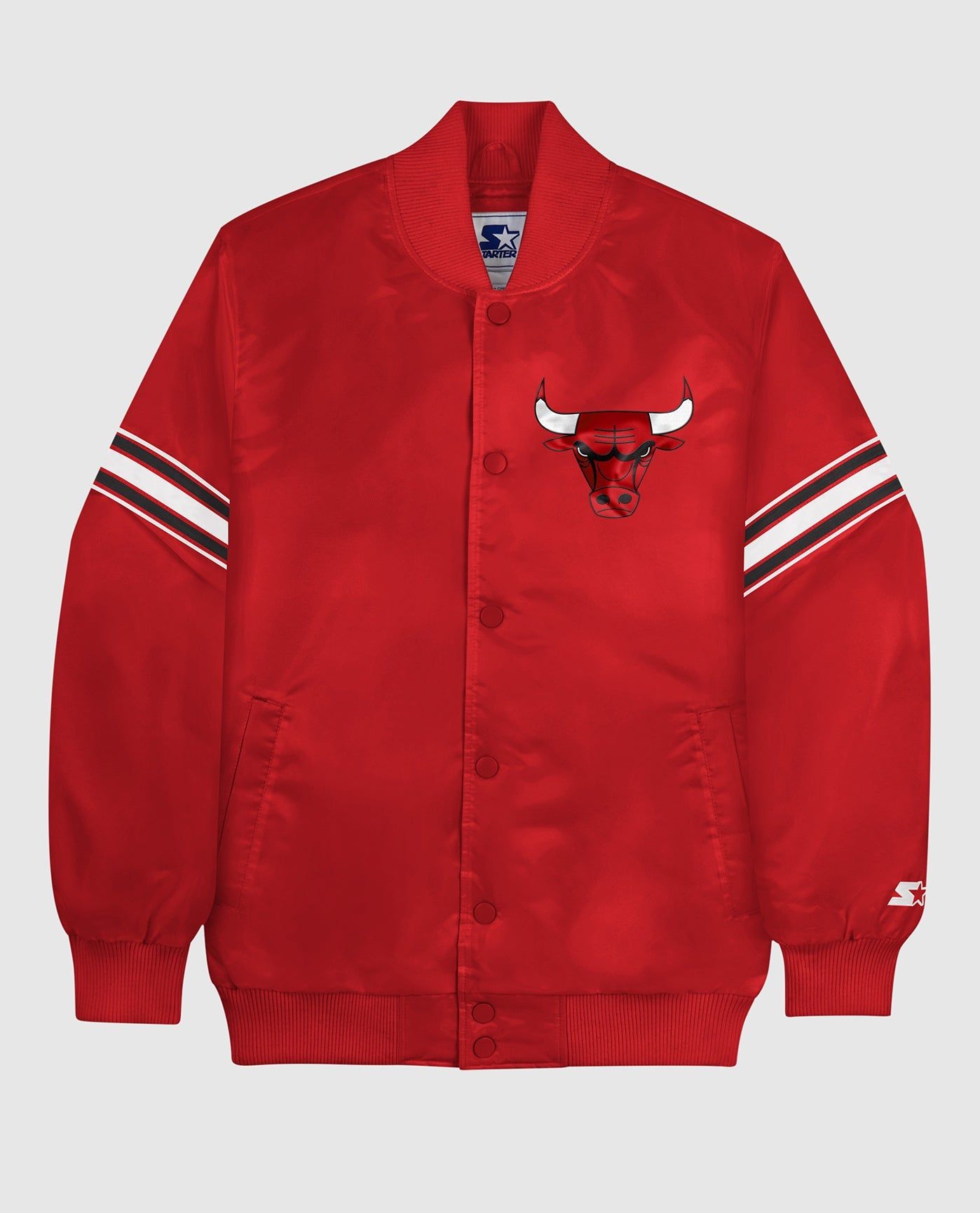 Chicago Bulls Varsity Satin Full-Snap Jacket sold by Starter
