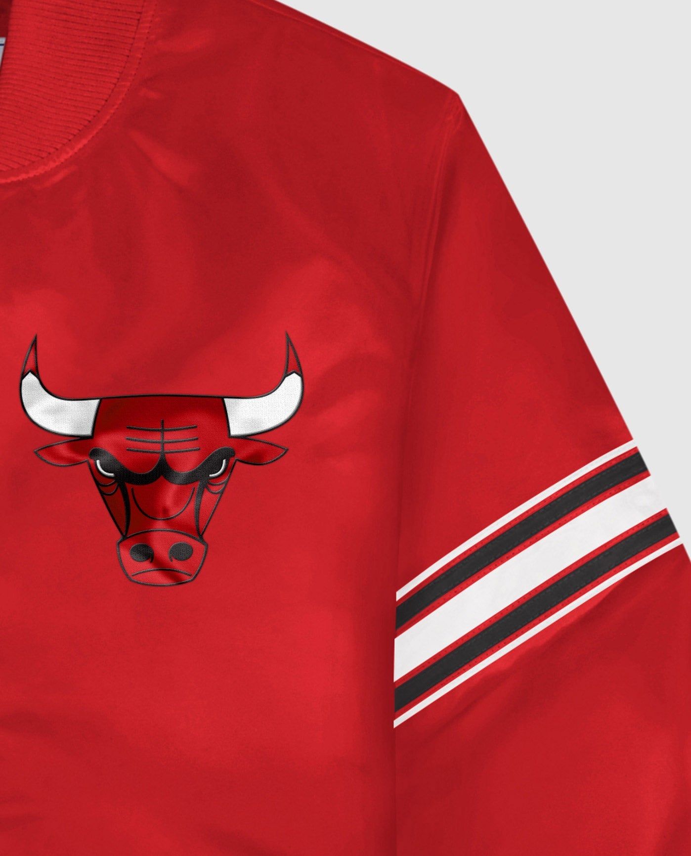 Chicago Bulls Varsity Satin Full-Snap Jacket sold by Starter product image thumbnail 2