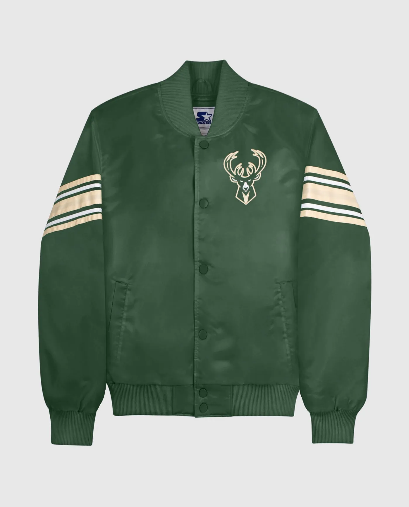 Women's Milwaukee Bucks Varsity Satin Full-Snap Jacket sold by Starter