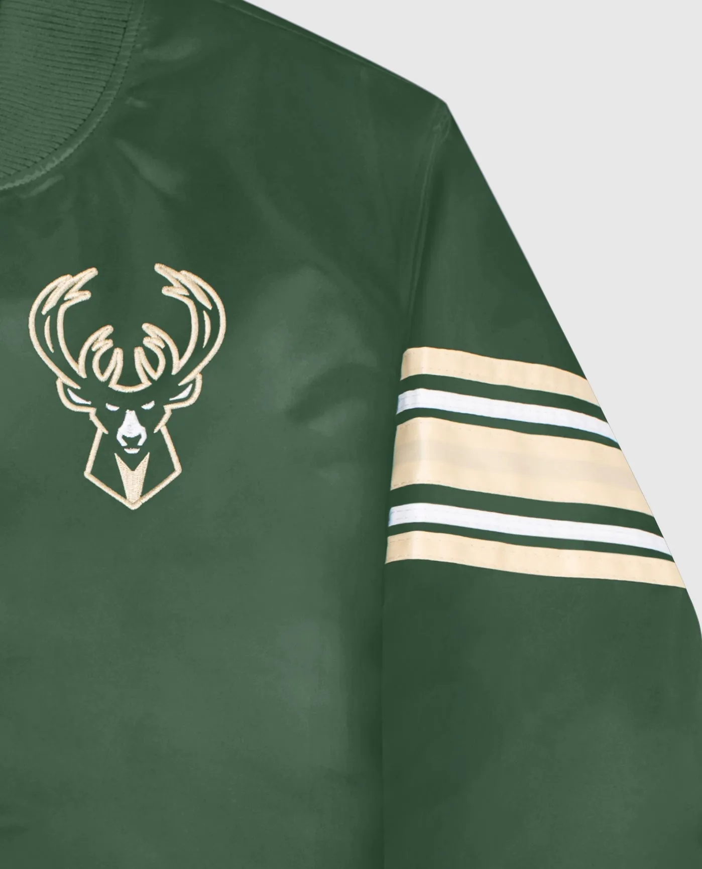 Women's Milwaukee Bucks Varsity Satin Full-Snap Jacket sold by Starter product image thumbnail 2