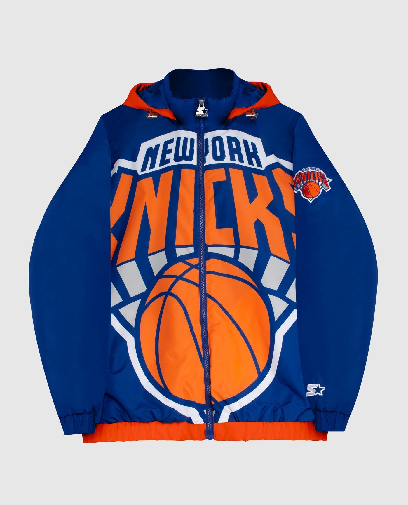 New York Knicks Hooded Nylon Full-Zip Jacket sold by Starter