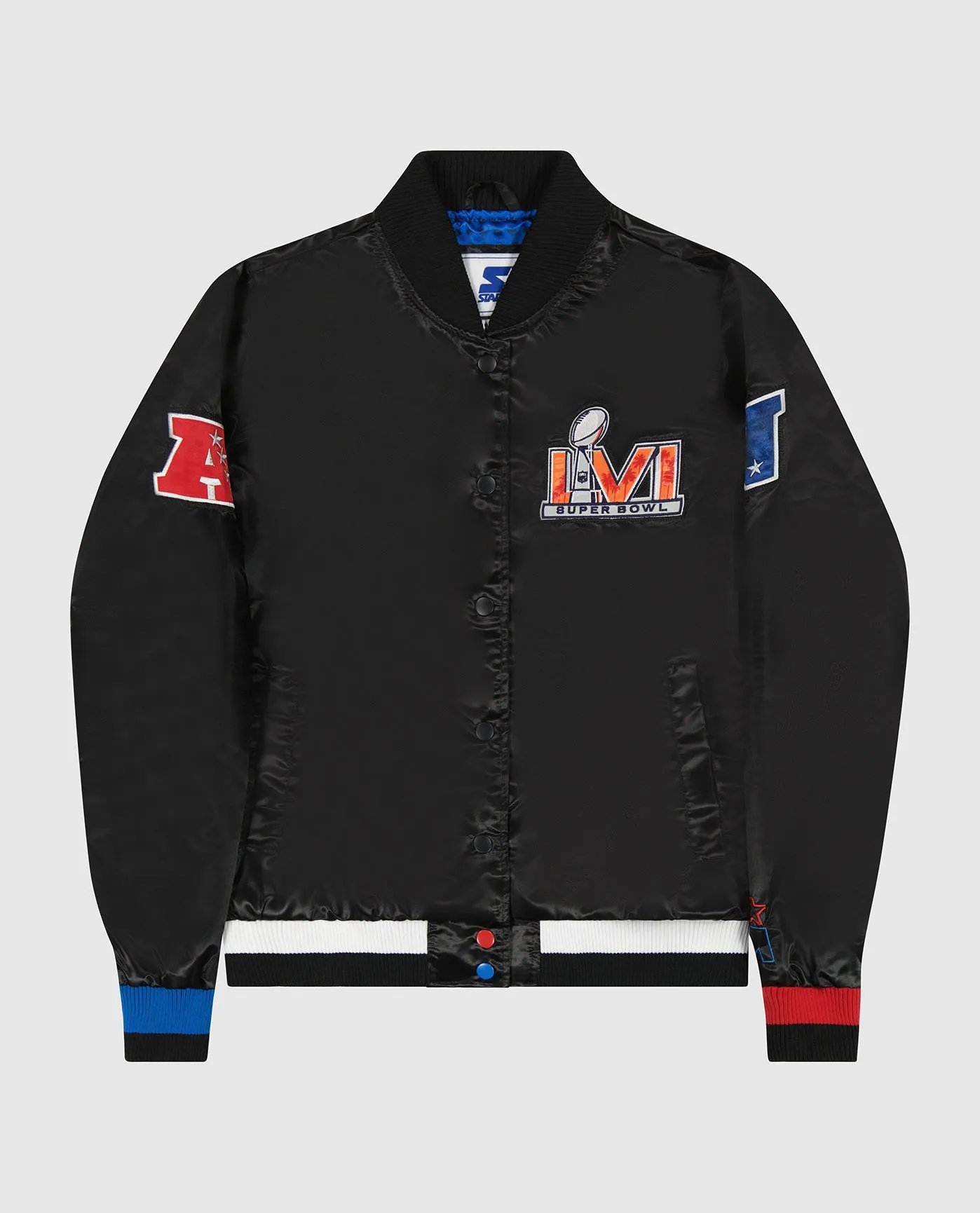 Women's Super Bowl LVI Varsity Satin Full-Snap Jacket sold by Starter