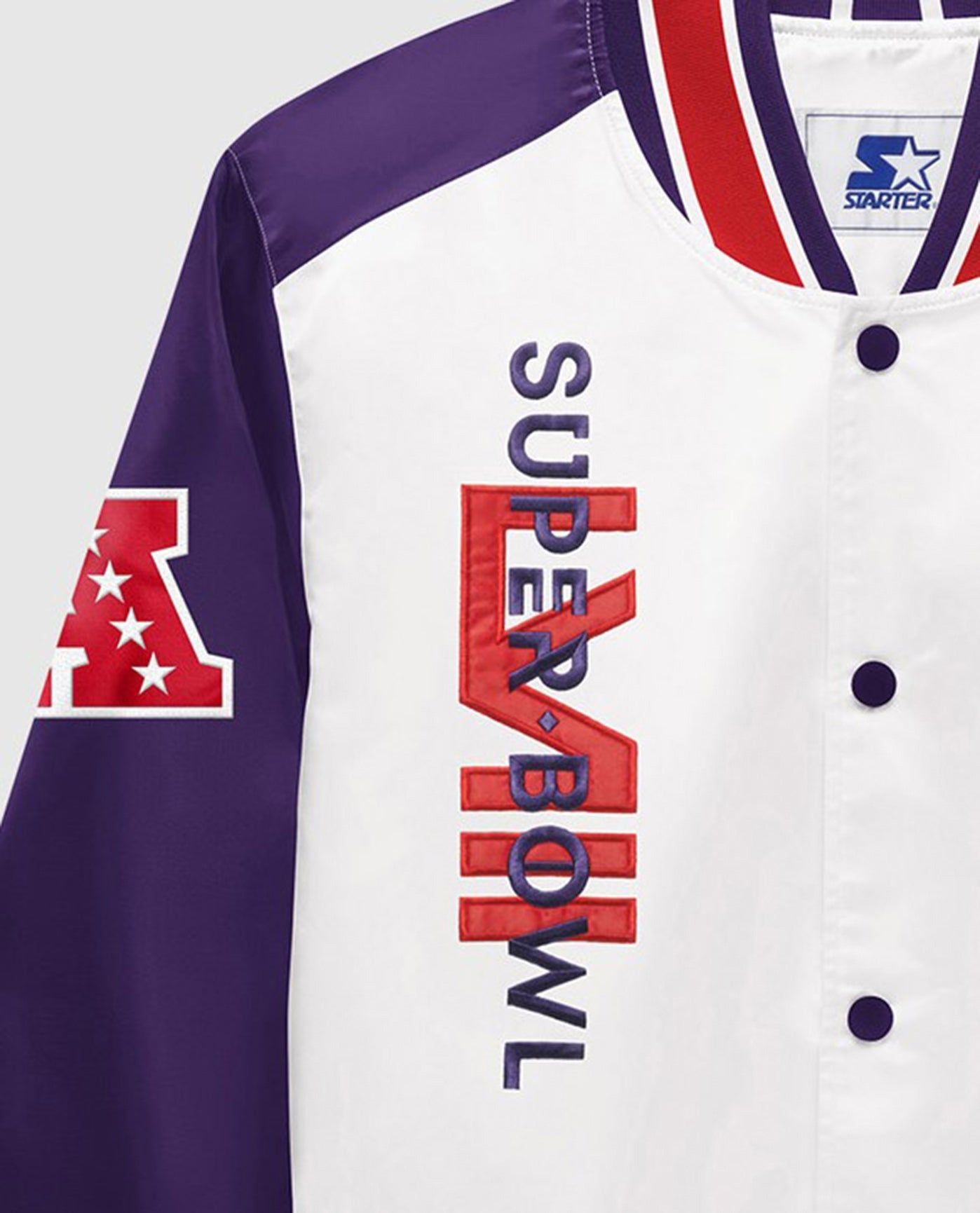 Super Bowl LVIII Welcome to Las Vegas Satin Full-Snap Varsity Jacket sold by Starter product image thumbnail 4