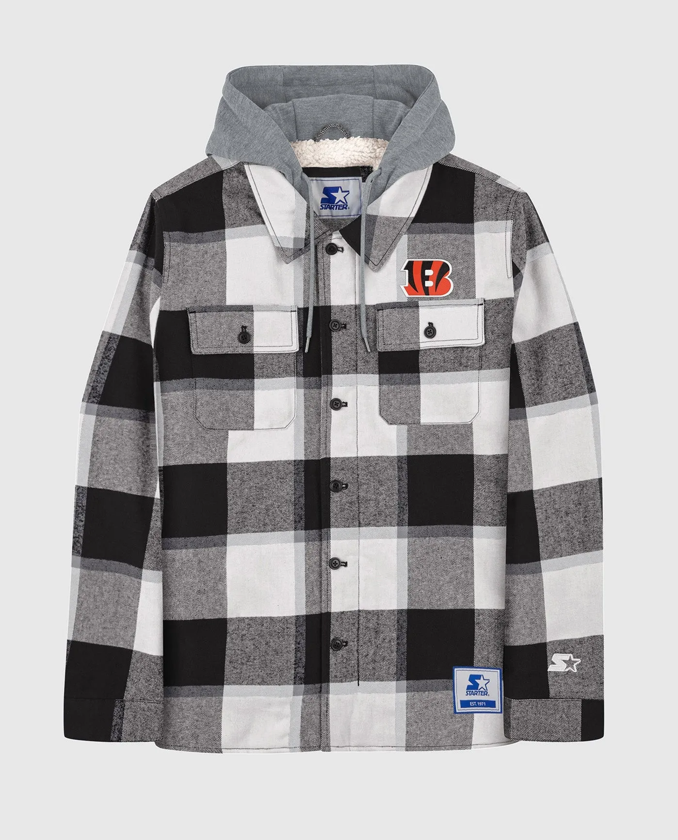 Cincinnati Bengals The Big Joe Sherpa Lined Plaid Jacket sold by Starter