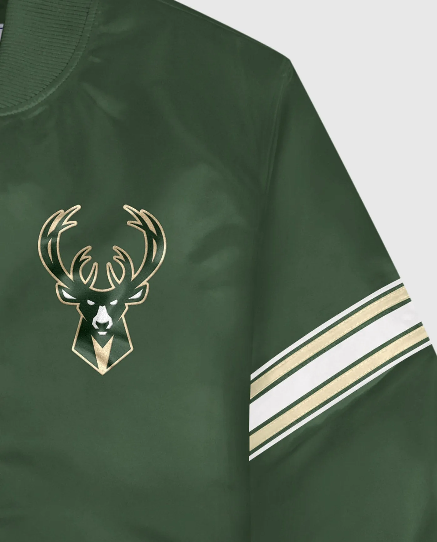 Milwaukee Bucks Varsity Satin Full-Snap Jacket sold by Starter product image thumbnail 2