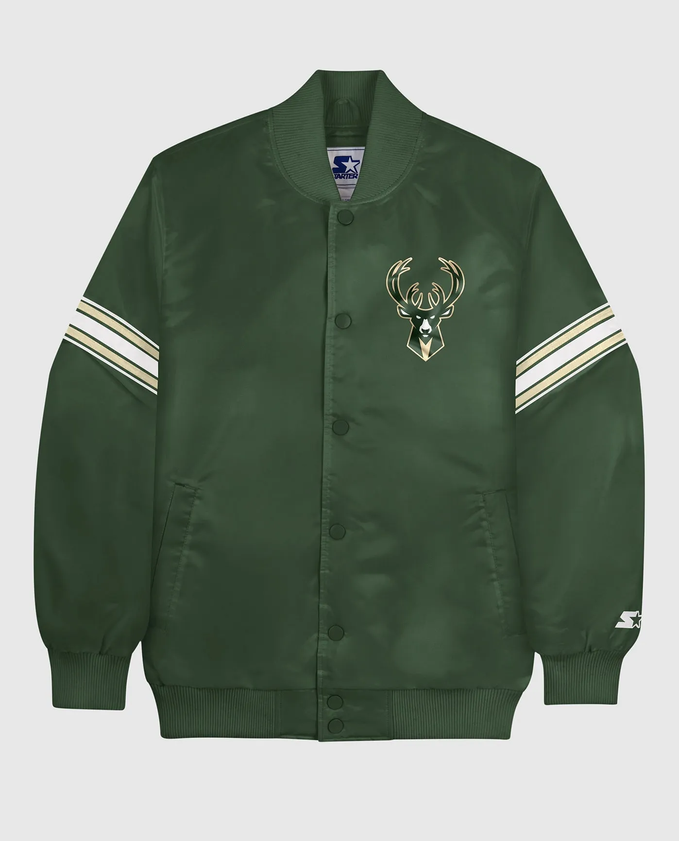 Milwaukee Bucks Varsity Satin Full-Snap Jacket sold by Starter