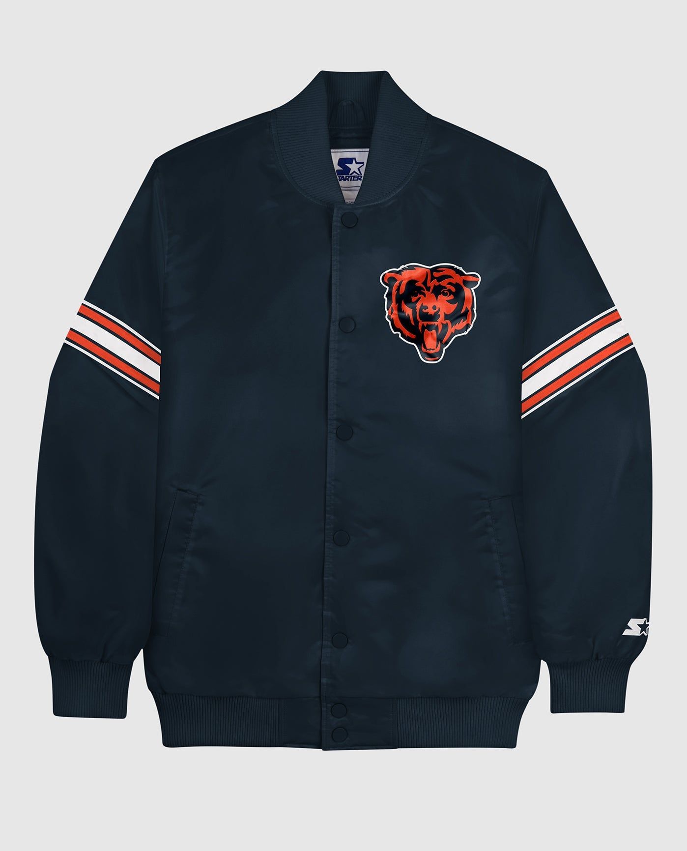 Chicago Bears Varsity Satin Full-Snap Jacket sold by Starter