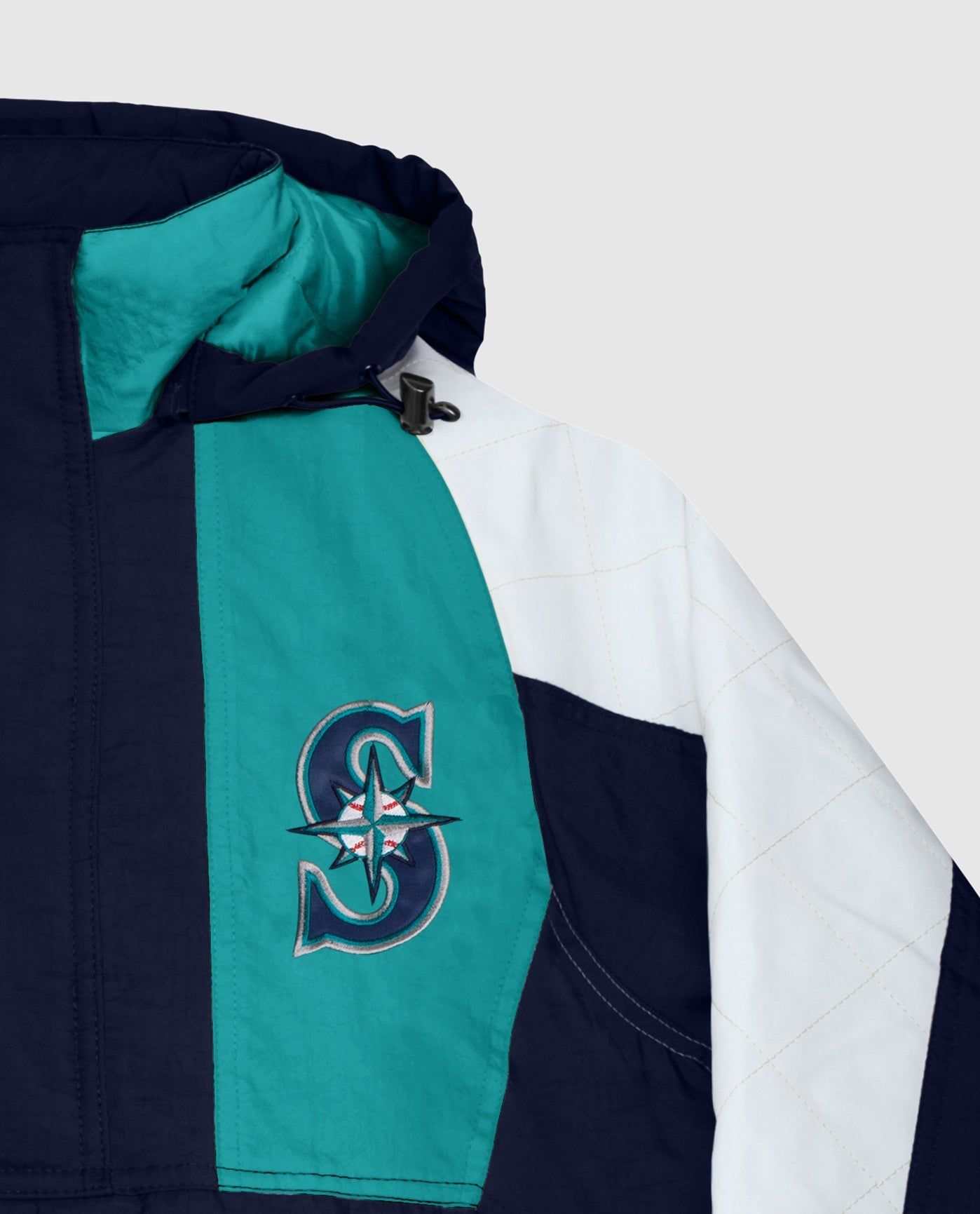 Seattle Mariners Hooded Nylon Half-Zip Jacket sold by Starter product image thumbnail 2