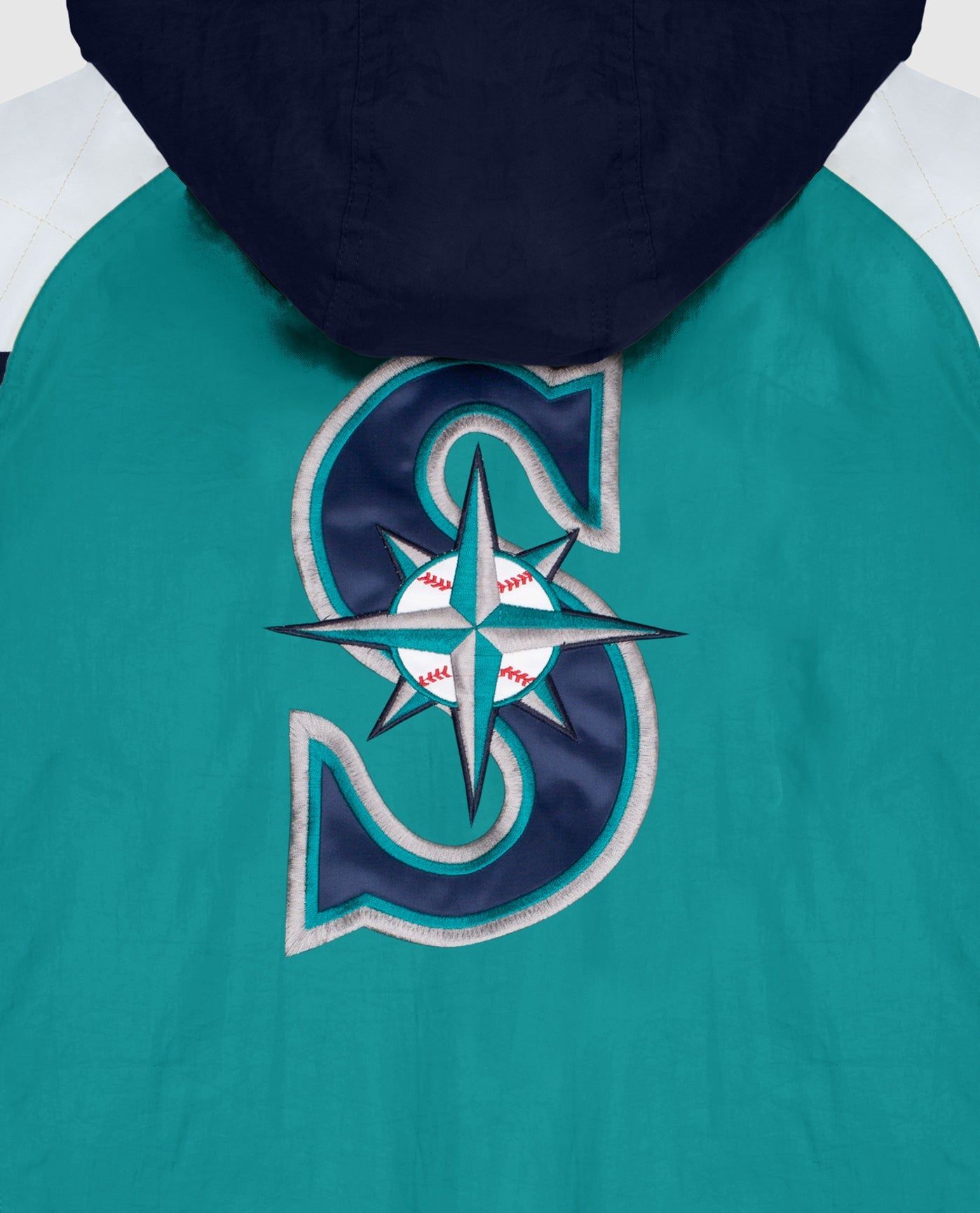 Seattle Mariners Hooded Nylon Half-Zip Jacket sold by Starter product image thumbnail 3