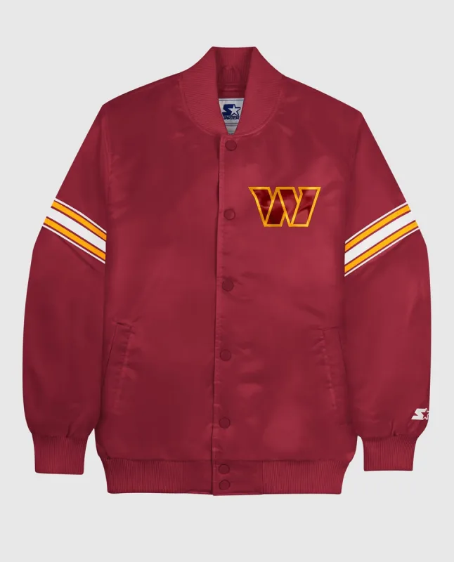 Washington Commanders Varsity Satin Full-Snap Jacket sold by Starter