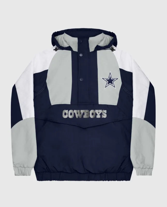 Dallas Cowboys Hooded Nylon Half-Zip Jacket sold by Starter