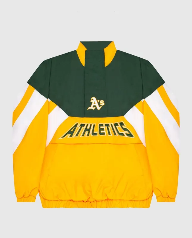 Oakland Athletics Nylon Half-Zip Jacket sold by Starter