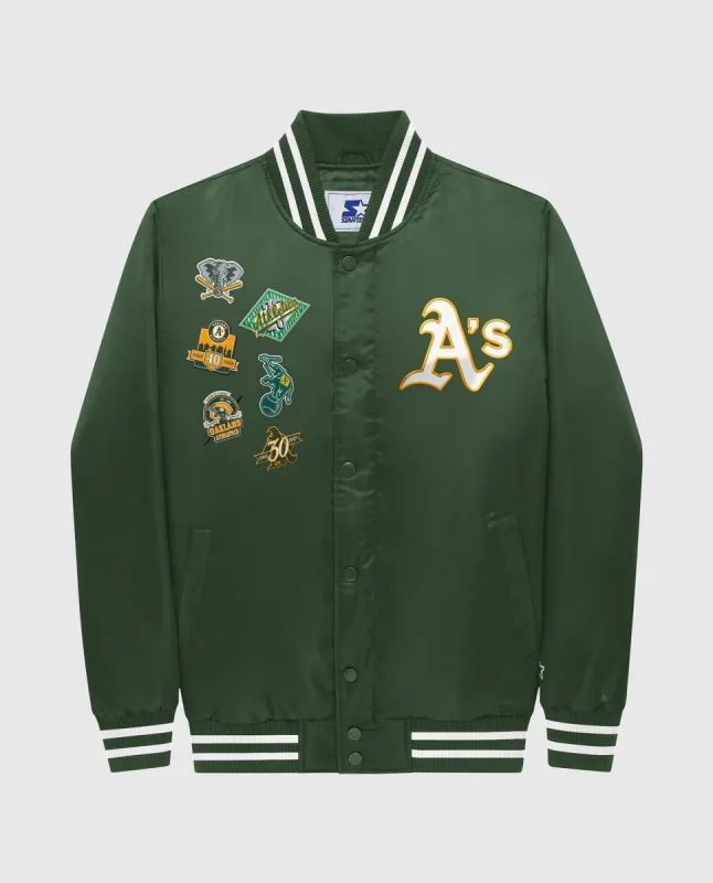Oakland Athletics Varsity Satin Full-Snap Jacket sold by Starter