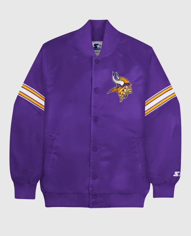 Minnesota Vikings Varsity Satin Full-Snap Jacket sold by Starter