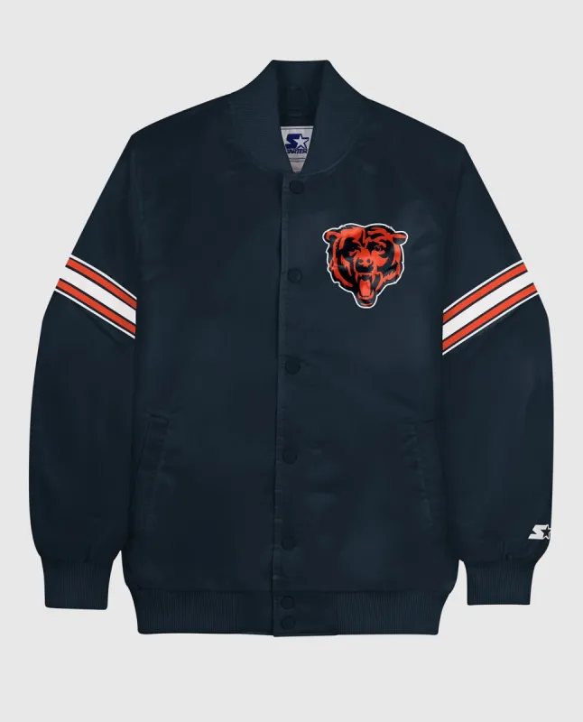 Chicago Bears Varsity Satin Full-Snap Jacket sold by Starter